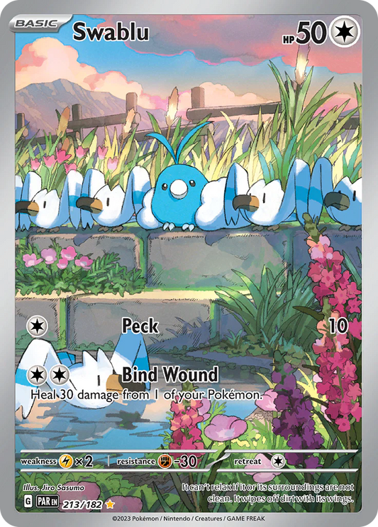 Pokemon TCG Swablu 213/182 Paradox Rift