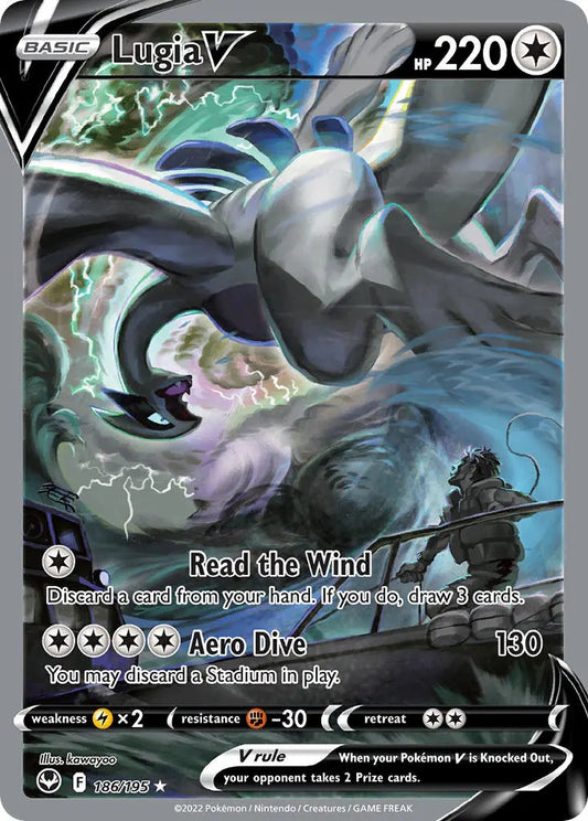 Pokemon TCG Lugia V Alt Art 186/195 Silver Tempest