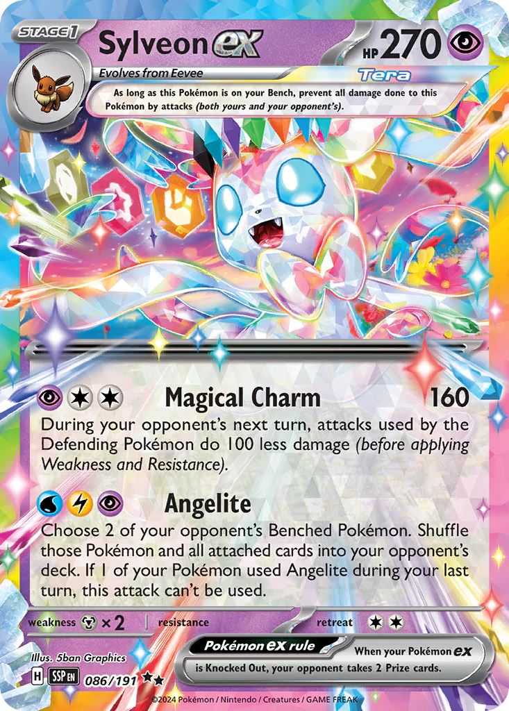 Pokemon TCG Sylveon EX 086/191 Surging Sparks