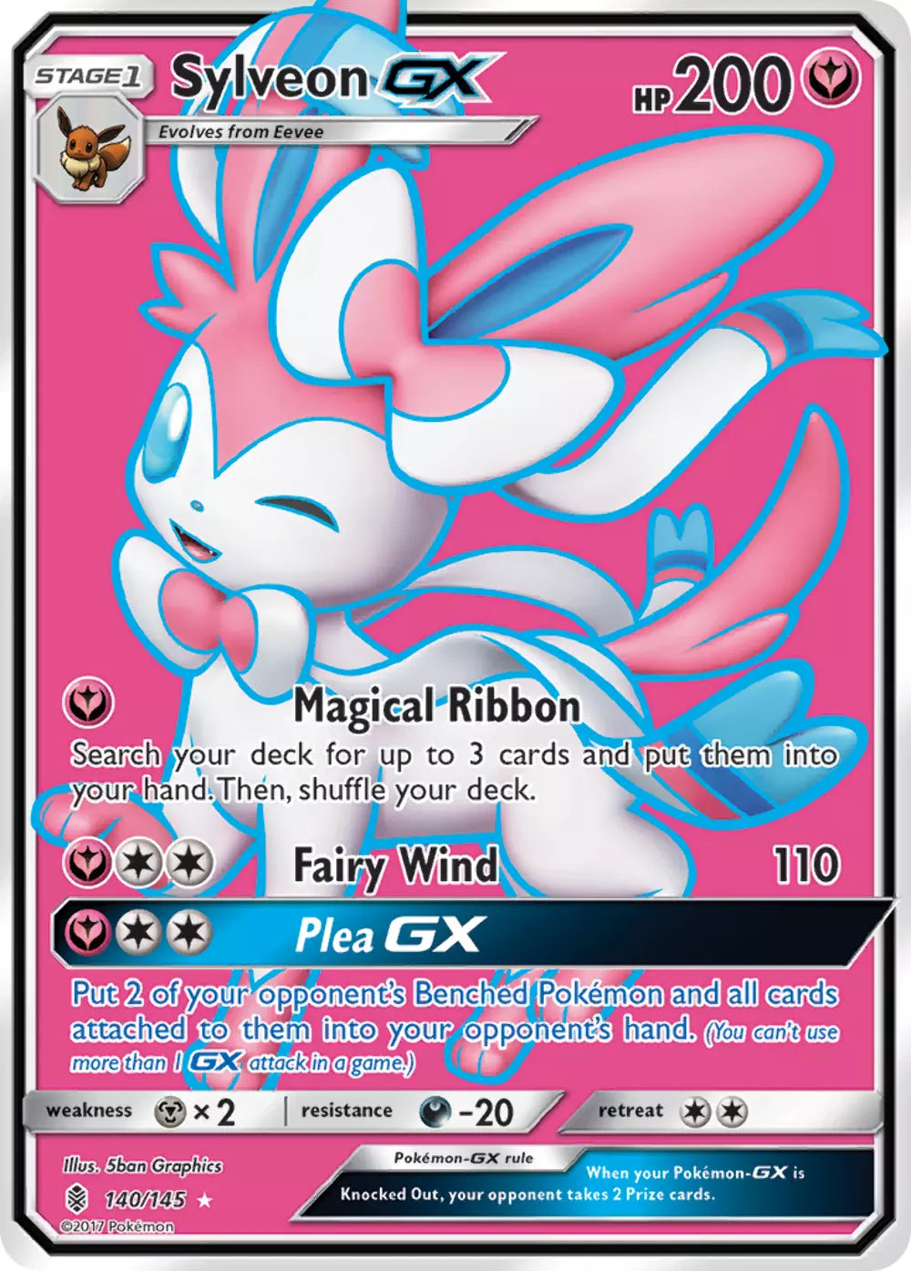 Pokemon TCG Sylveon GX 140/145 Guardians Rising