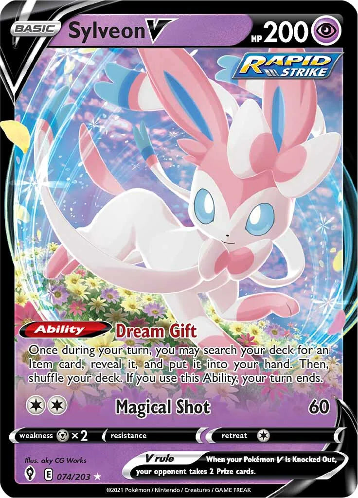 Pokemon TCG Sylveon V 074/203 Evolving Skies