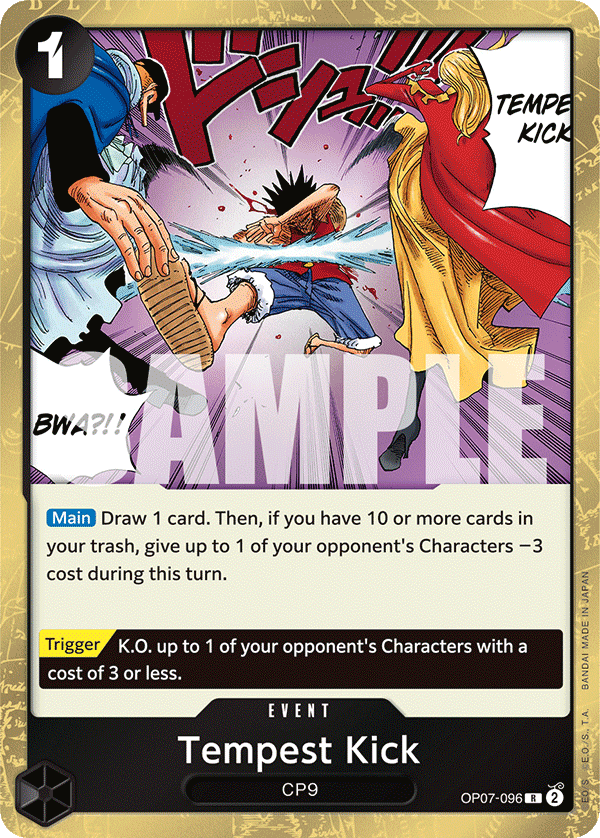 One Piece Card Game Tempest Kick OP07 500 Years in the Future OP07-096