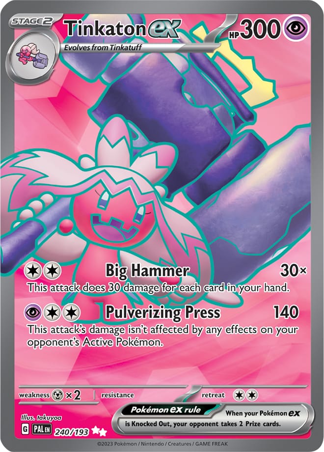 Pokemon TCG Tinkaton EX 240/193 Paldea Evolved