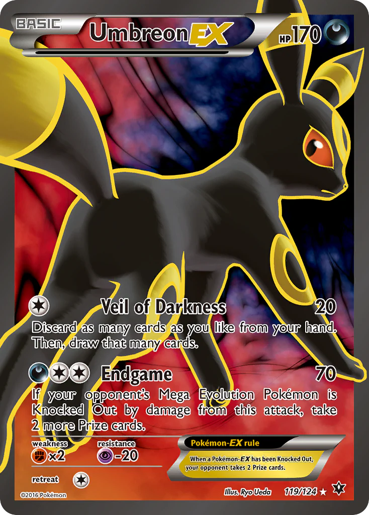 Pokemon TCG Umbreon EX 119/124 Fates Collide