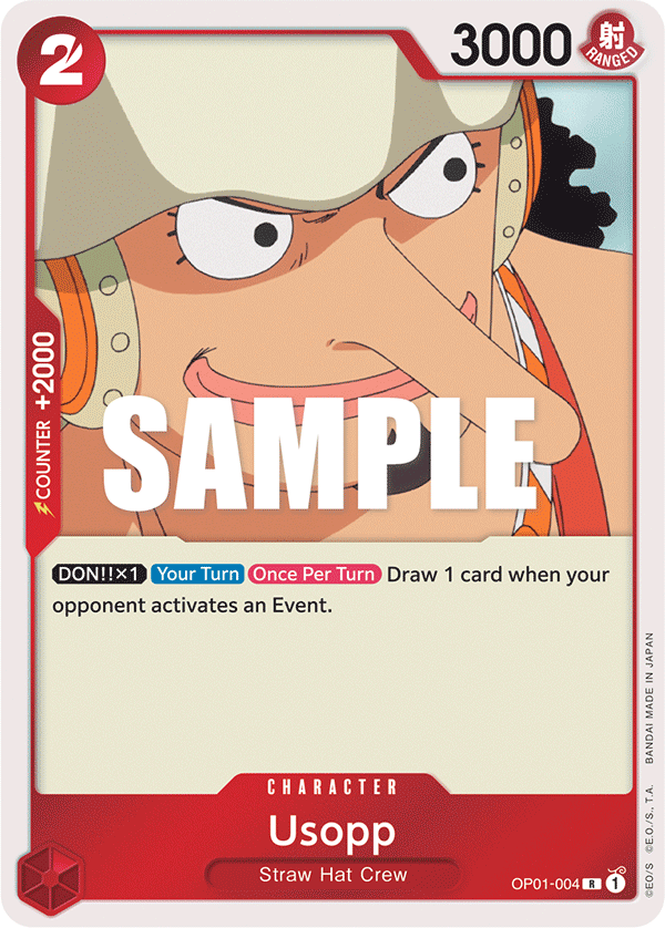 One Piece Card Game Usopp OP01 Romance Dawn OP01-004