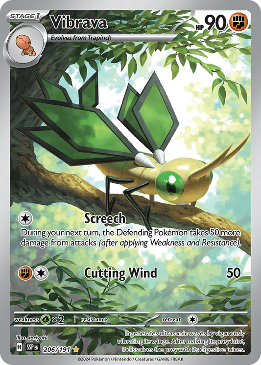 Pokemon TCG Vibrava 206/191 Surging Sparks