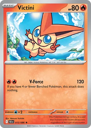 Pokemon TCG Victini 012/086 Black Bolt