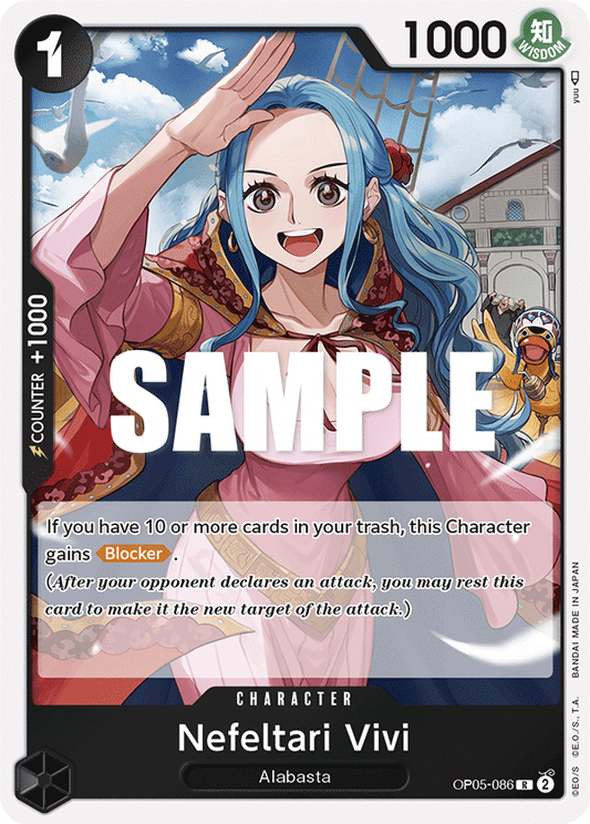 One Piece Card Game Nefeltari Vivi OP05 Awakening of The New Era OP05-086