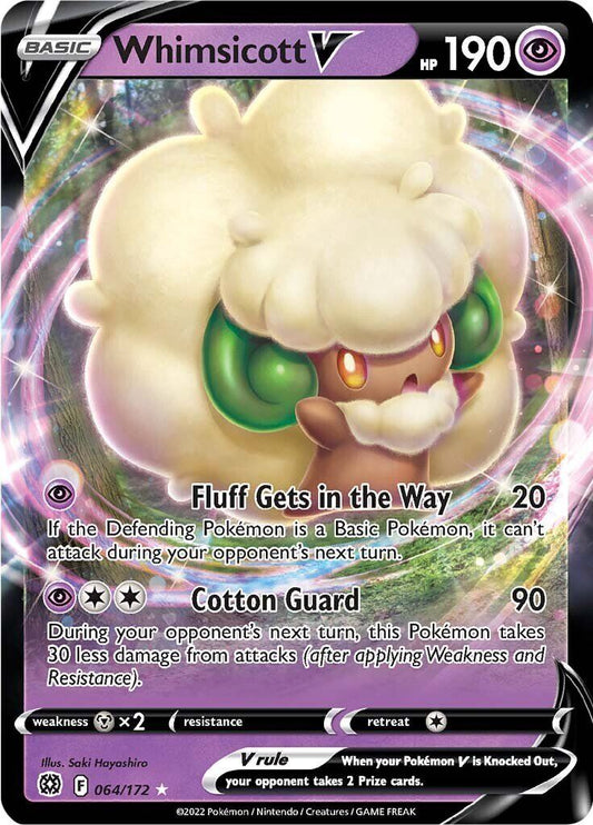 Pokemon TCG Whimsicott V 064/172 Brilliant Stars