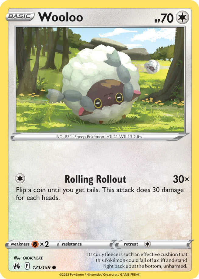 Pokemon TCG Wooloo 121/159 Crown Zenith