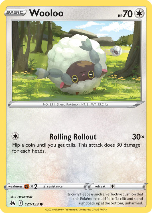Pokemon TCG Wooloo 121/159 Crown Zenith