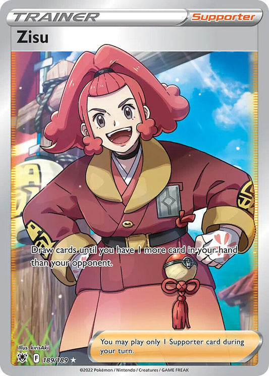 Pokemon TCG Zisu Full Art Trainer 189/189 Astral Radiance